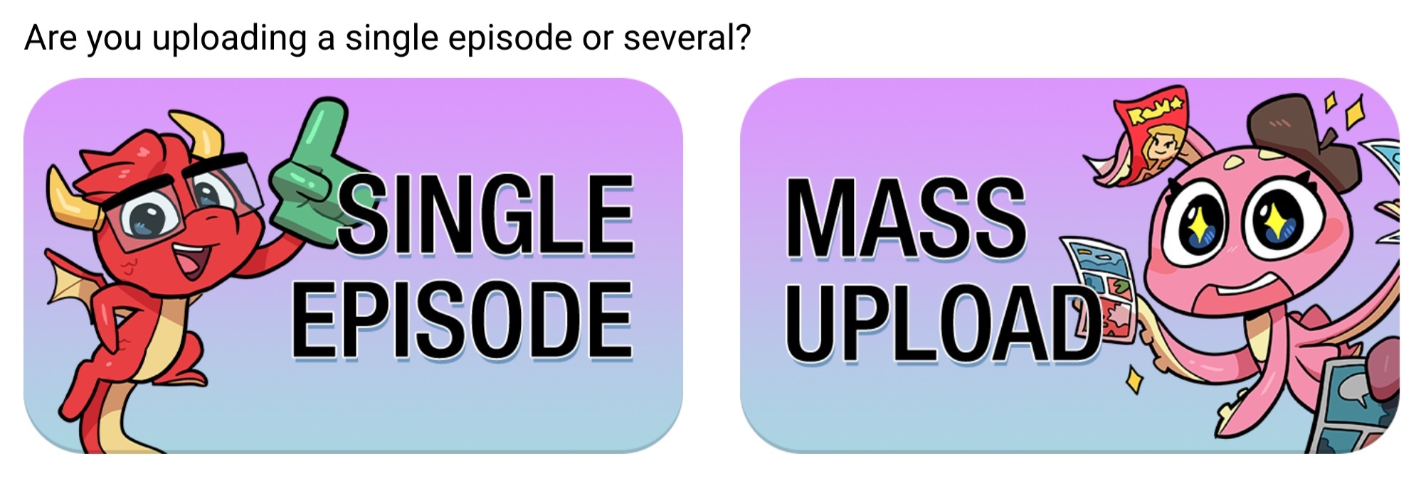 Fables Upload Fables Upload Buttons